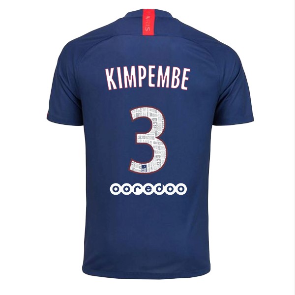Camiseta Paris Saint Germain NO.3 Kimpembe 1ª 2019/20 Azul